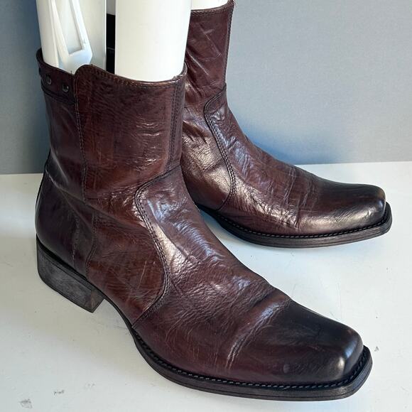 ALDO boots men's US 11 IT 44 brown cowboy Chelsea style low